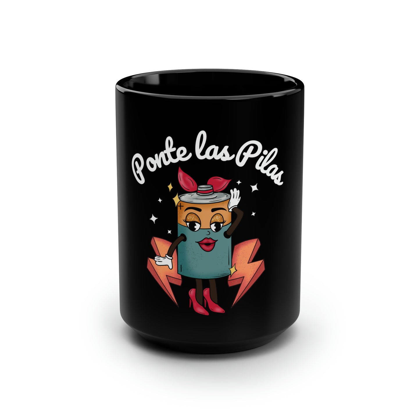 Ponte Las Pilas Black Mug, 15oz