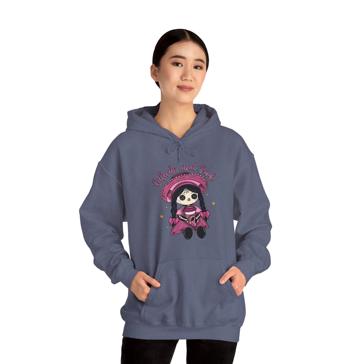 Cafecito and Pink Hooded Sweatshirt