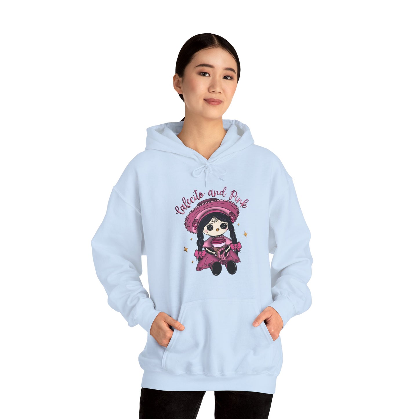 Cafecito and Pink Hooded Sweatshirt