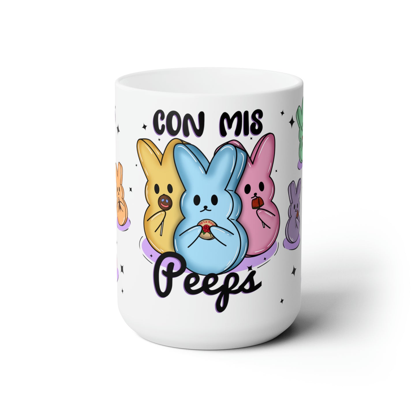 Con Mis Peeps Ceramic Mug 15oz