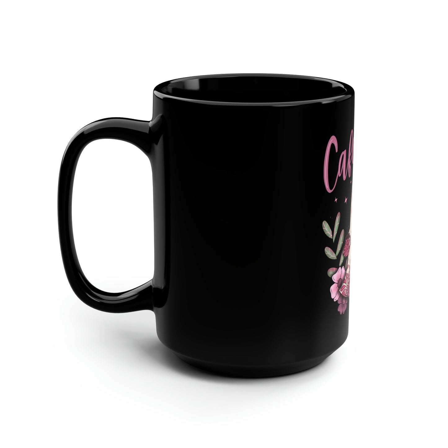 Cafeinette Black Mug, 15oz