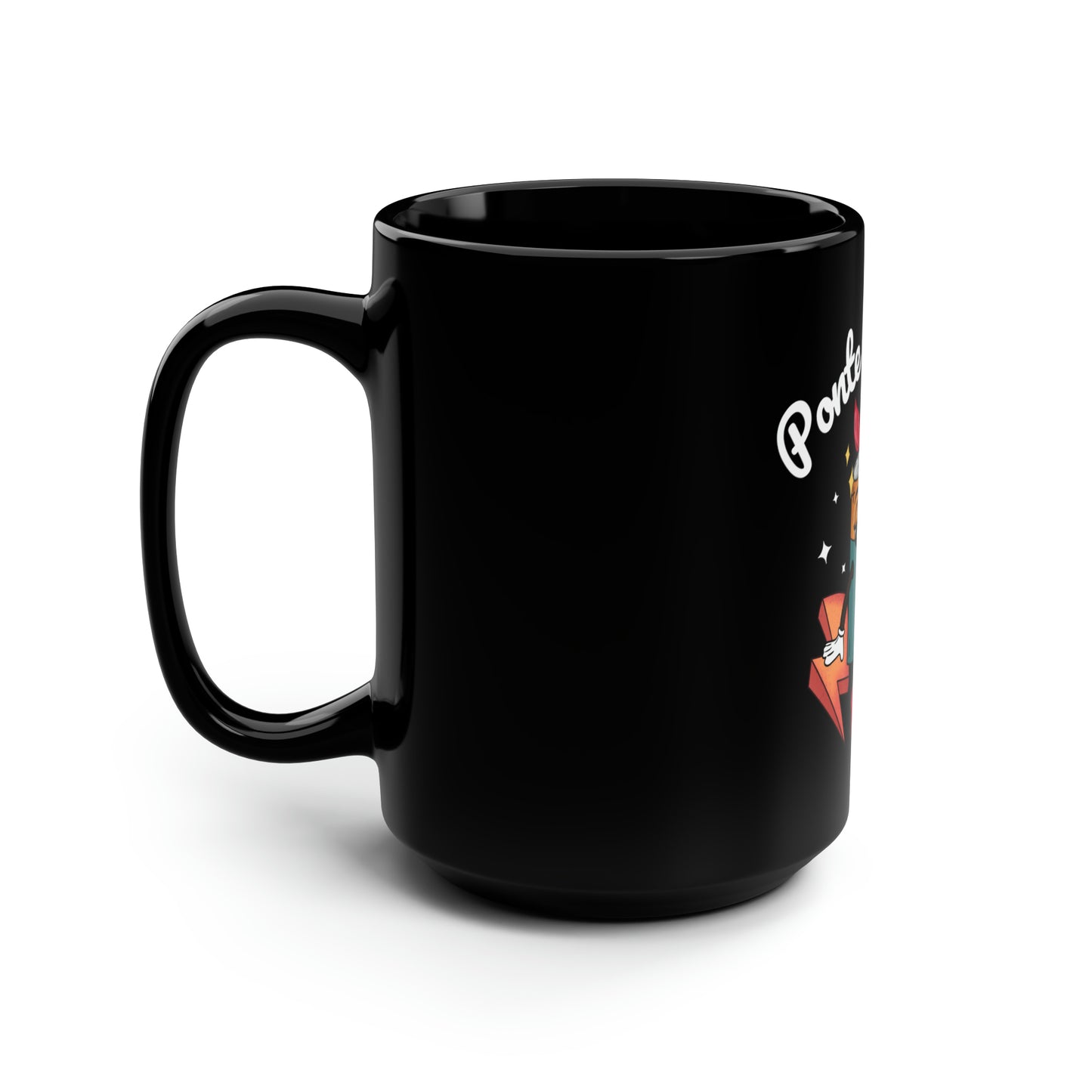 Ponte Las Pilas Black Mug, 15oz