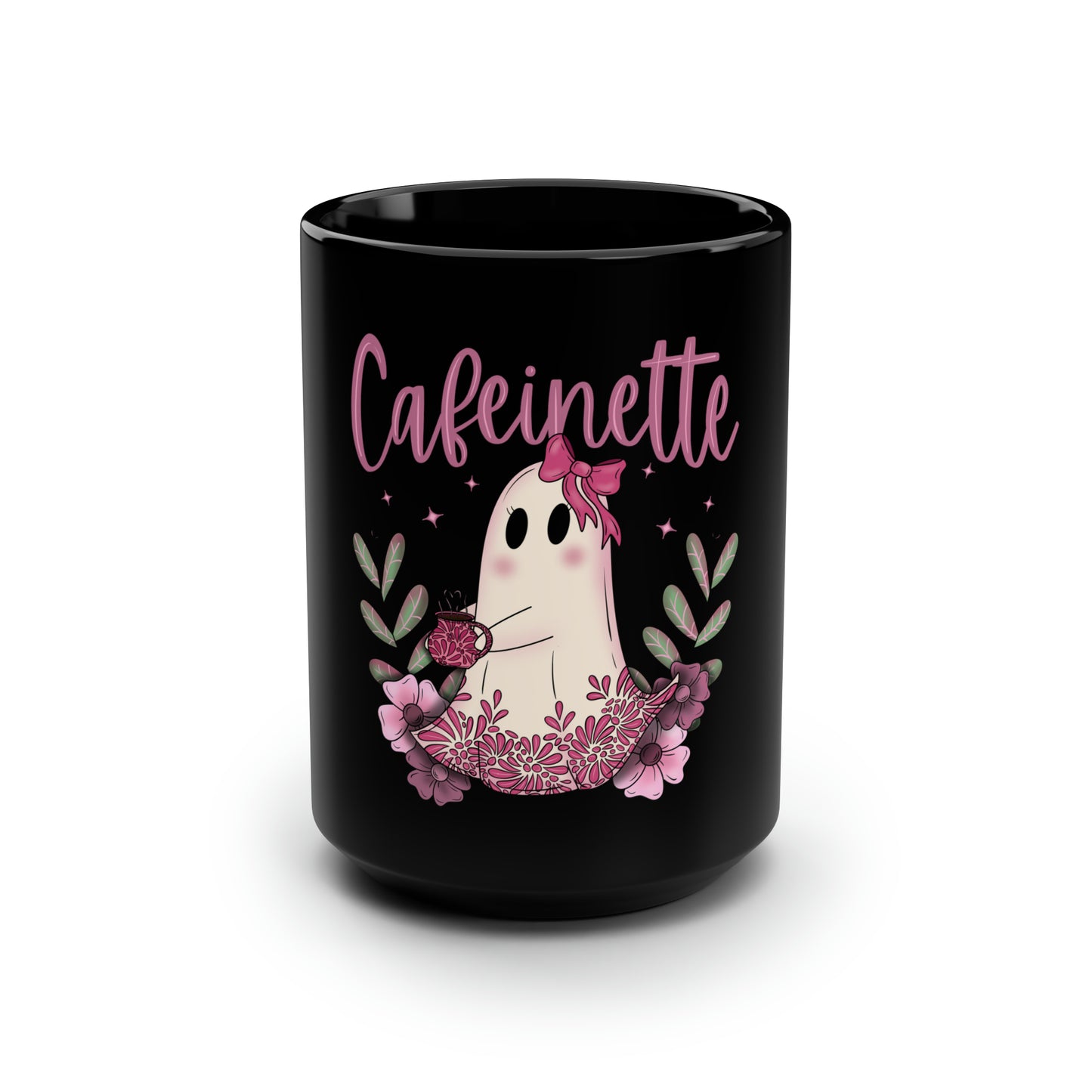 Cafeinette Black Mug, 15oz