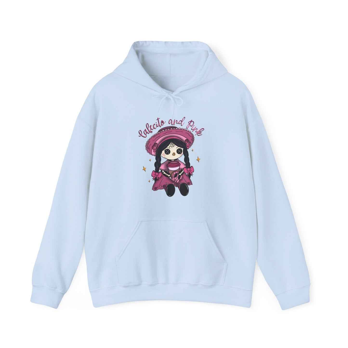 Cafecito and Pink Hooded Sweatshirt