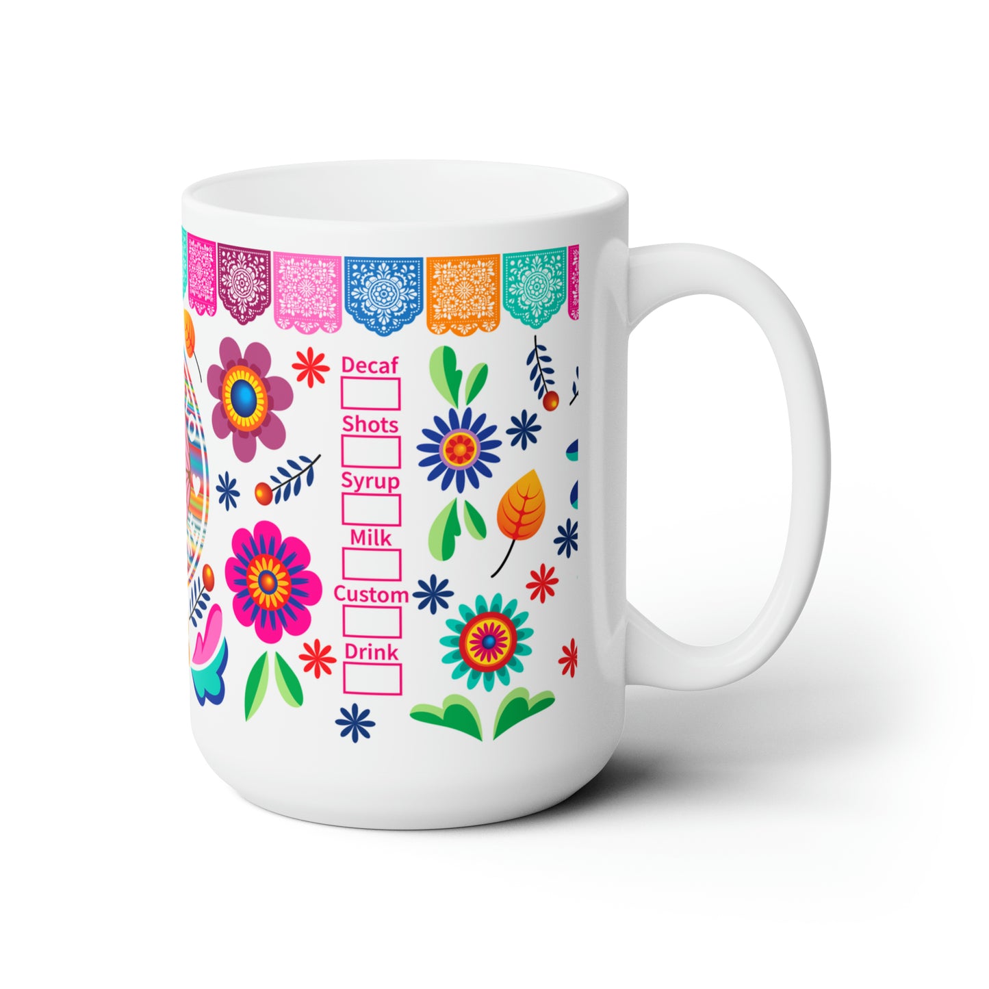 Cafecito y Chisme Ceramic Mug 15oz