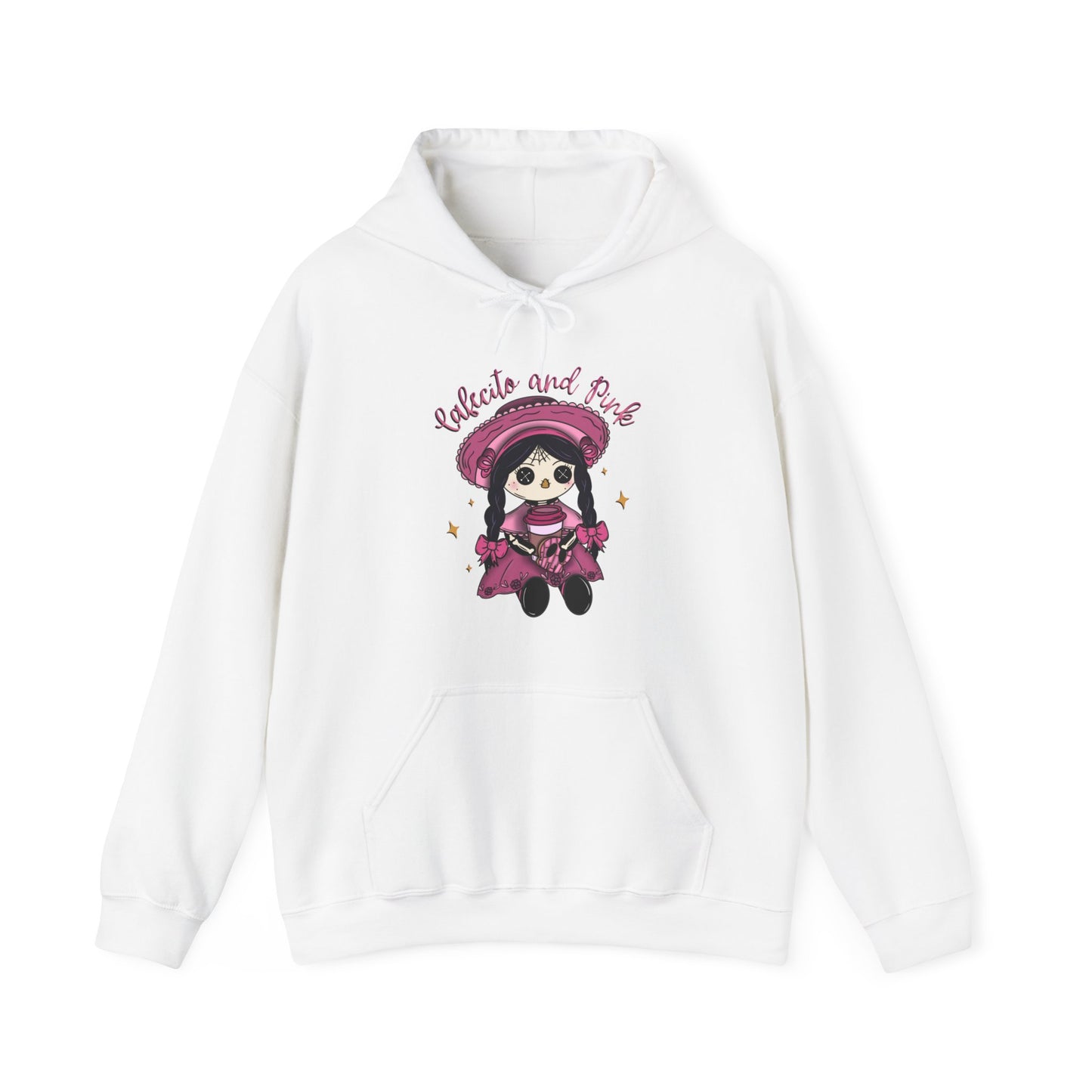 Cafecito and Pink Hooded Sweatshirt