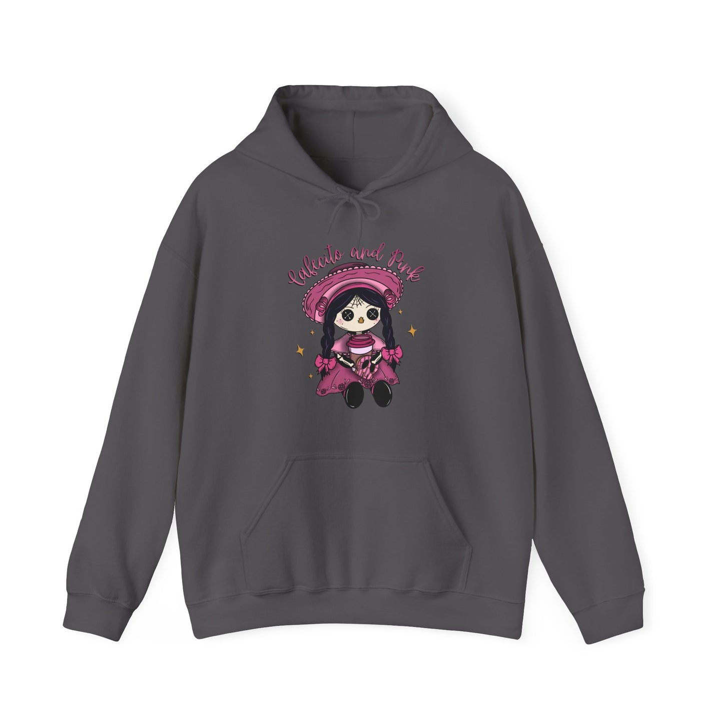 Cafecito and Pink Hooded Sweatshirt