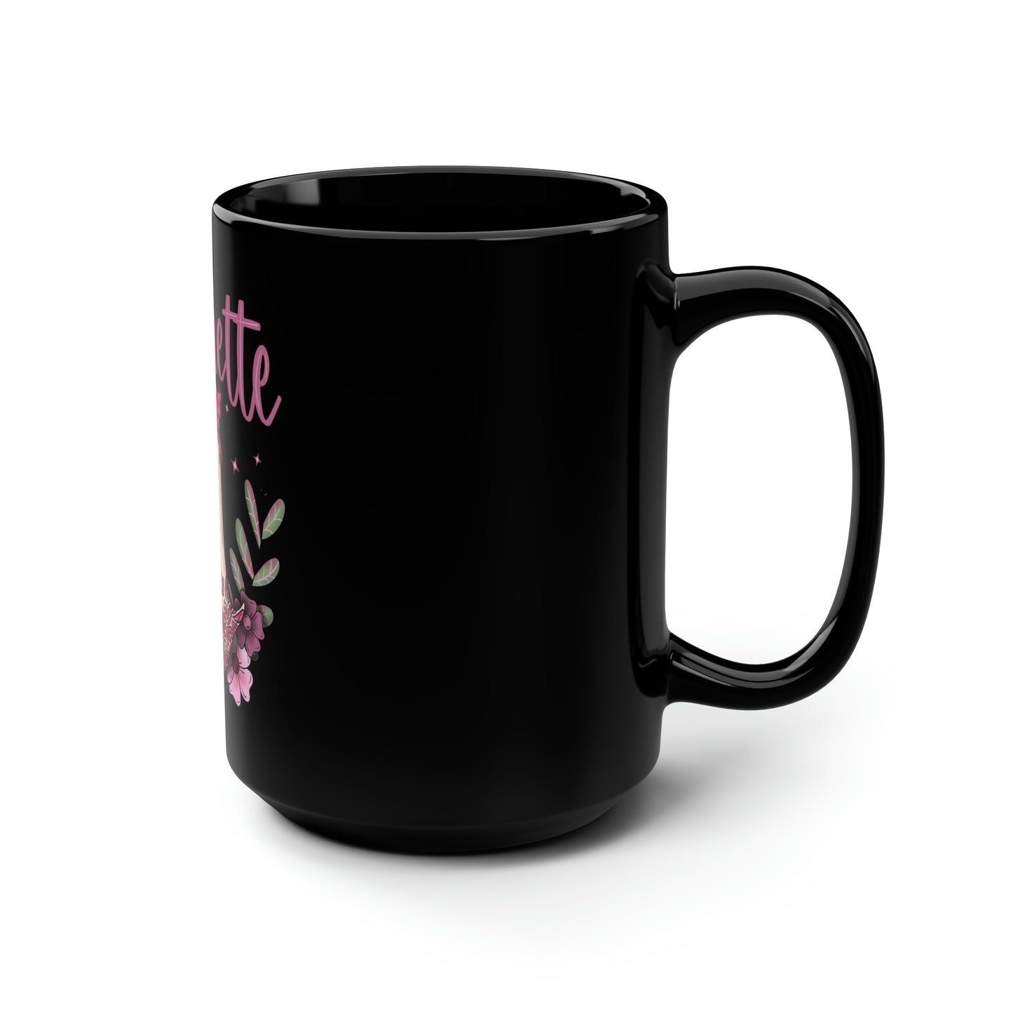 Cafeinette Black Mug, 15oz