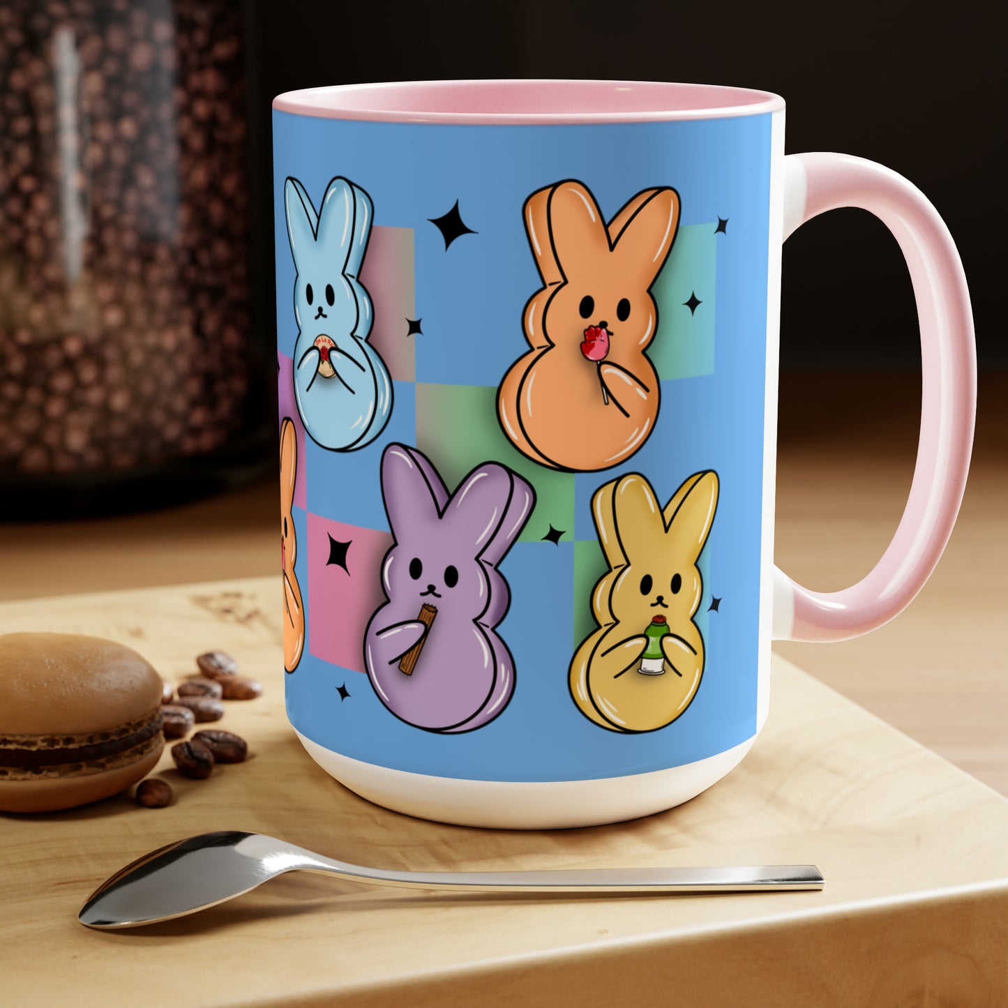 Peeps Two-Tone Coffee Mugs, 15oz