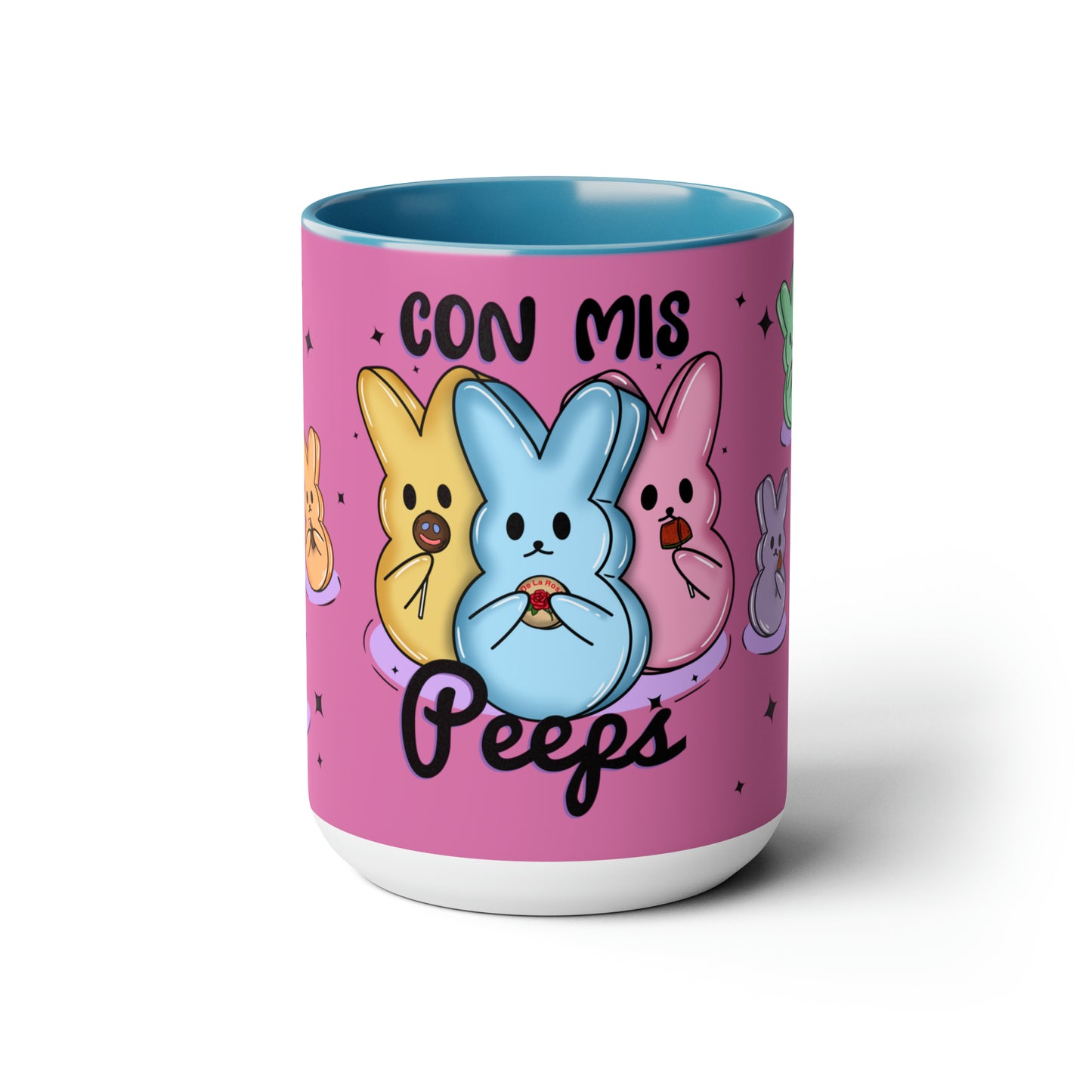 Con Mis PeepsTwo-Tone Coffee Mugs, 15oz