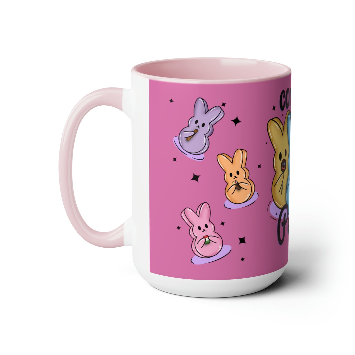 Con Mis PeepsTwo-Tone Coffee Mugs, 15oz