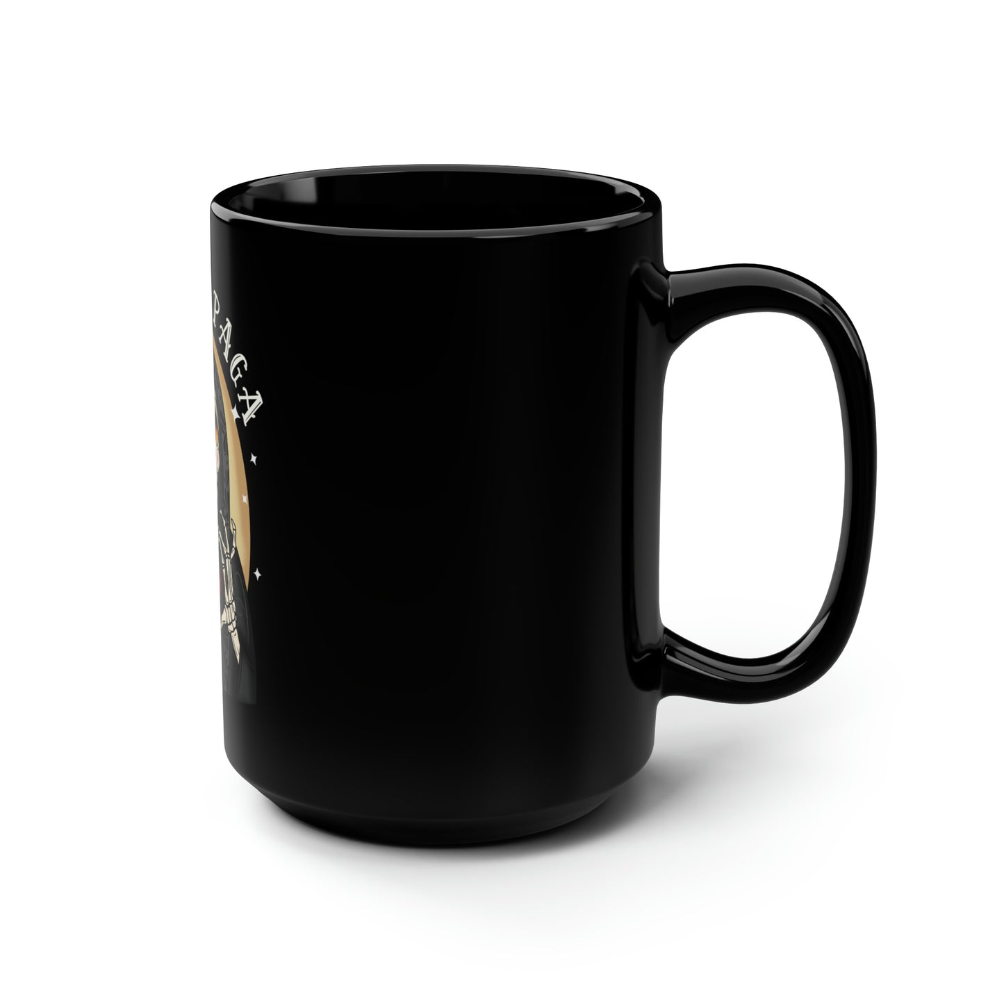 Todo Se Paga Black Mug, 15oz