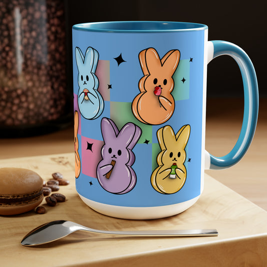 Peeps Two-Tone Coffee Mugs, 15oz