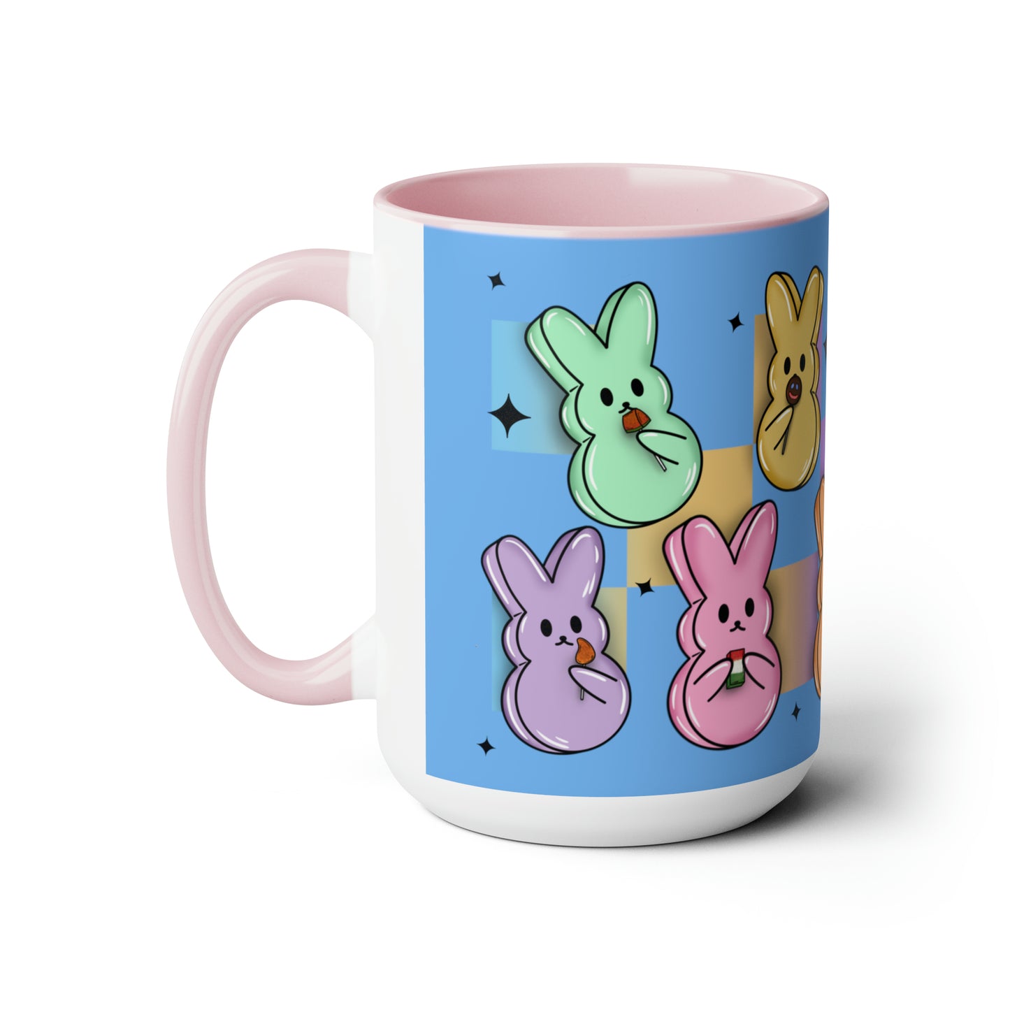 Peeps Two-Tone Coffee Mugs, 15oz