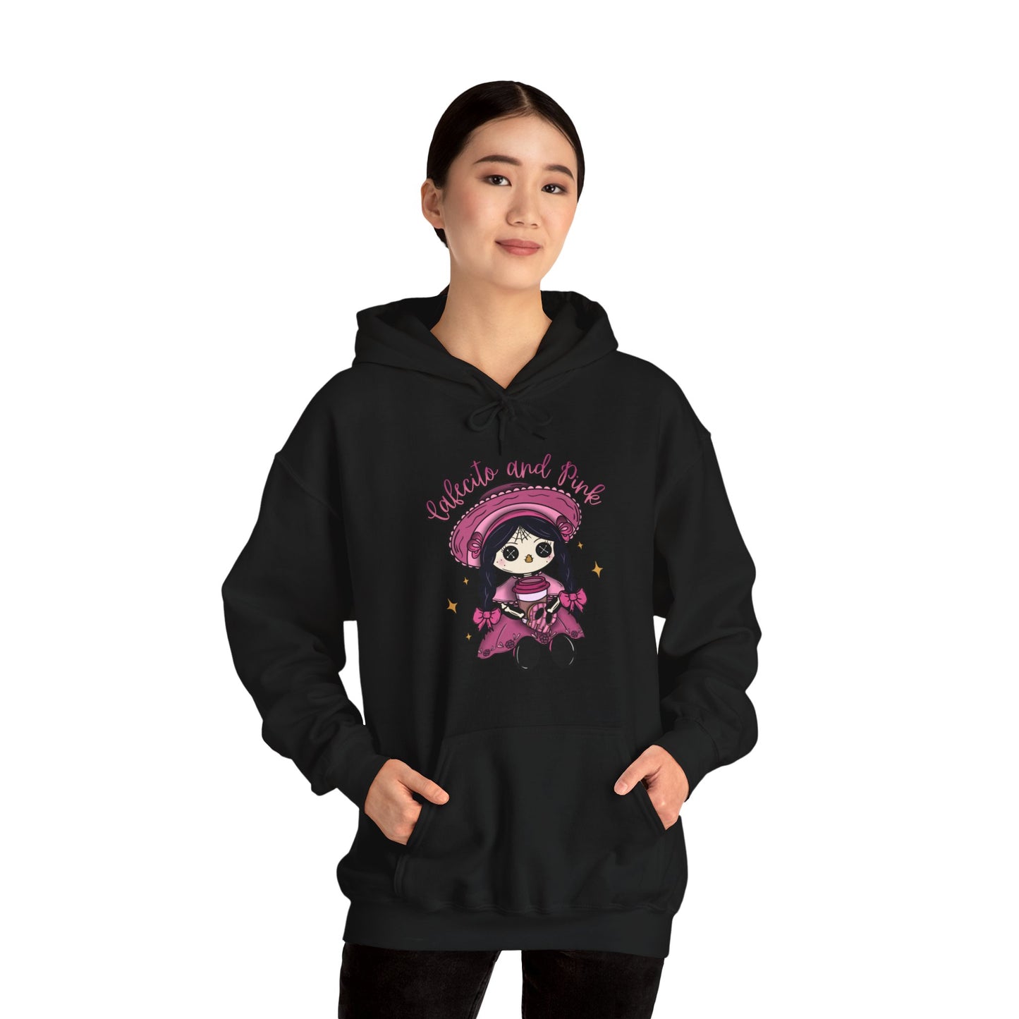 Cafecito and Pink Hooded Sweatshirt