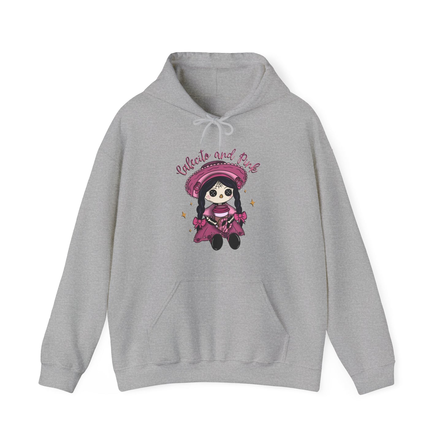 Cafecito and Pink Hooded Sweatshirt