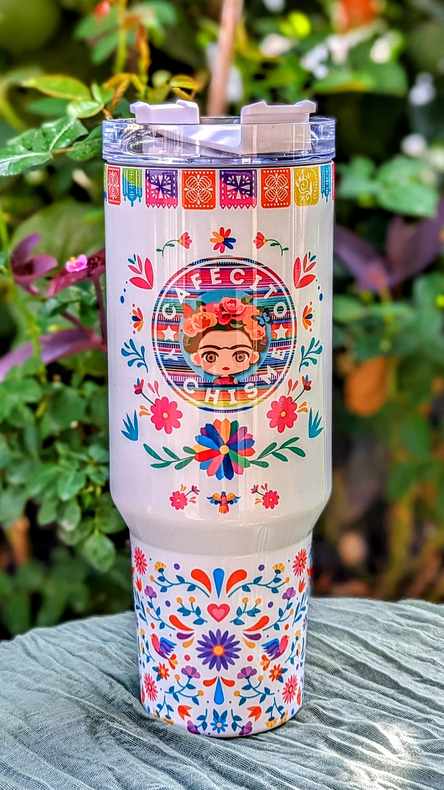 Frida Cafecito Y Chisme 40oz Tumbler