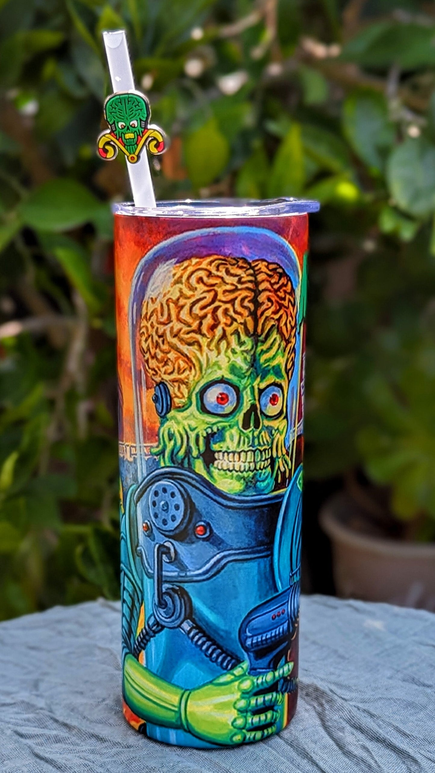 Mars Attacks 20oz Tumblers with Straw Topper