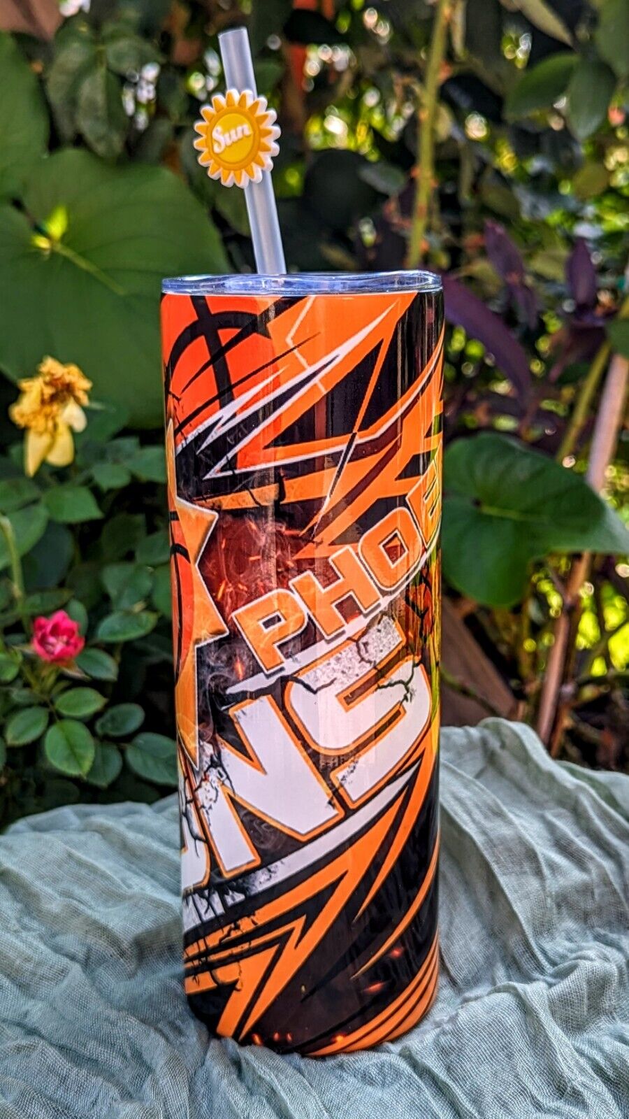 Phoenix Suns 20oz Design Skinny Tumbler With Straw