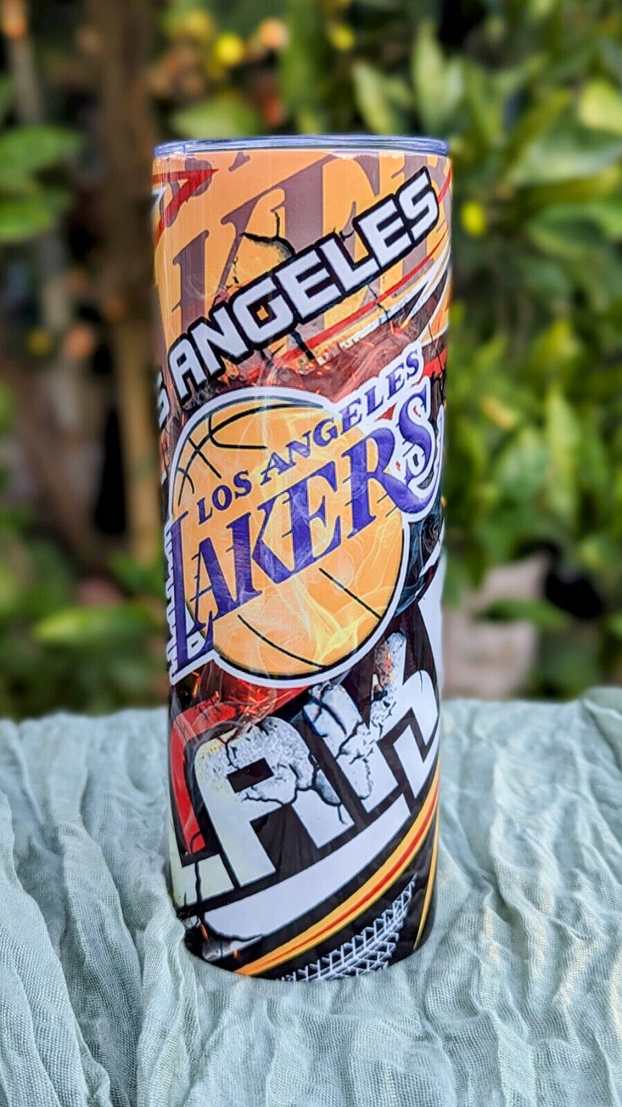 Los Angeles Lakers 20oz Design Skinny Tumbler With Straw