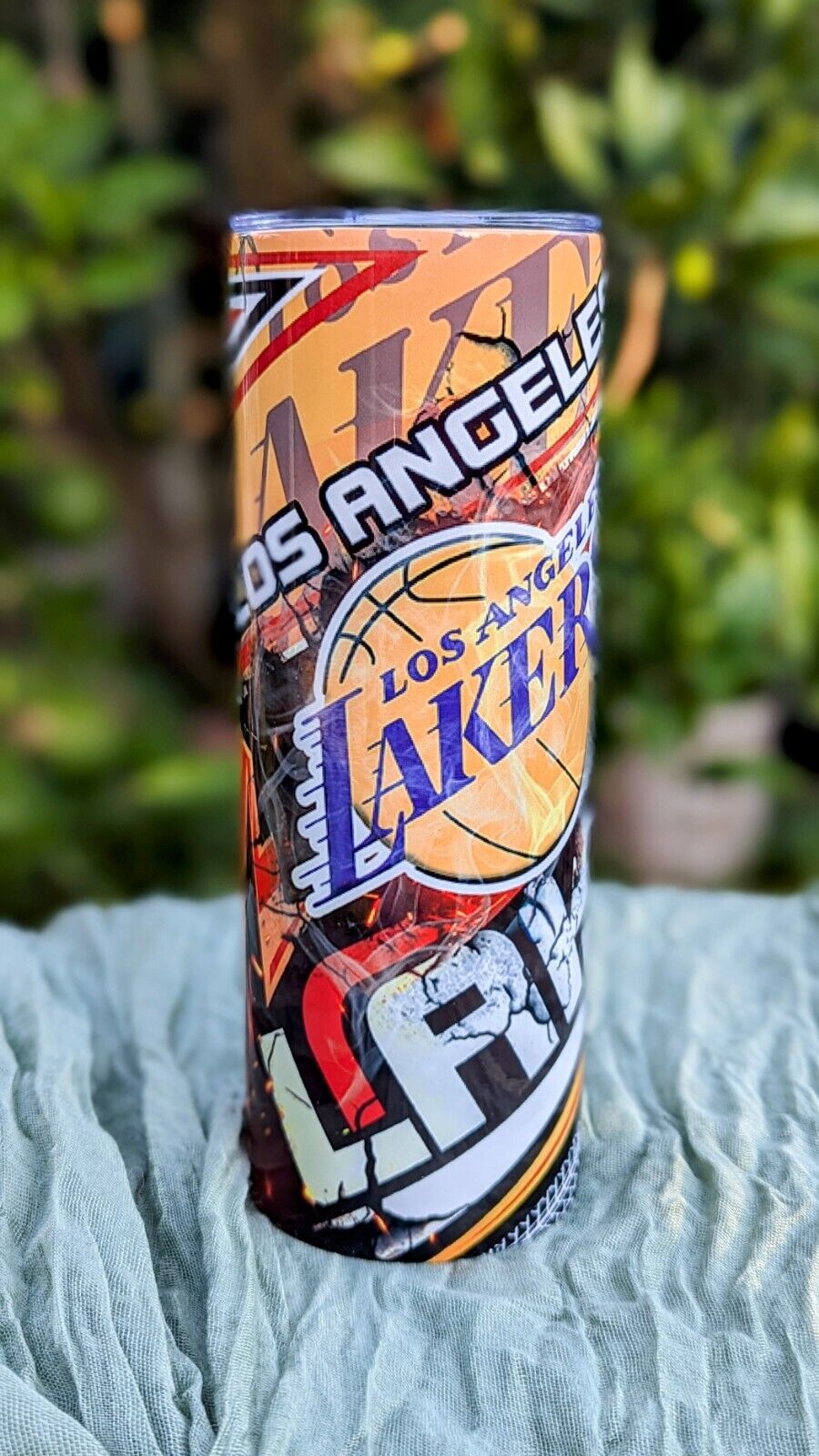 Los Angeles Lakers 20oz Design Skinny Tumbler With Straw